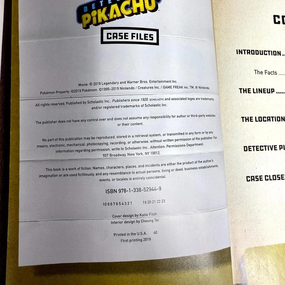 Pokemon Scholastic Detective Pikachu‎ Case Files book 2019